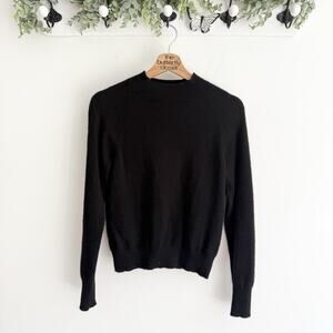 Everlane The Classic Crew in Cashmere Black Long Sleeve Sweater Size XS M9020
